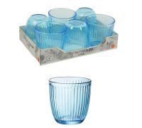 Bormioli Line bicchiere acqua blu 29cl 6 pezzi