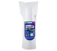 Dopla re-usable bicchieri riutilizzabili in plastica riciclabile trasparenti 250ml 25 pezzi