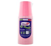 Dopla re-usable bicchieri riutilizzabili in plastica riciclabile colore fucsia 230ml 30 pezzi