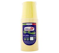 Dopla re-usable bicchieri riutilizzabili in plastica riciclabile colore giallo 230ml 30 pezzi