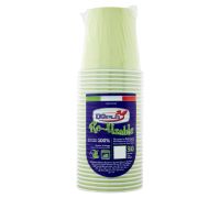 Dopla re-usable bicchieri riutilizzabili in plastica riciclabile colore verde acido 230ml 30 pezzi