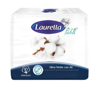 Laurella Ultra Notte Con Ali assorbenti in cotone 10 pezzi