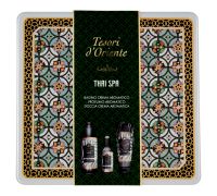 Tesori d''Oriente thai spa cofanetto in metallo con bagno crema 500ml + doccia crema 250ml + profumo aromatico 100ml
