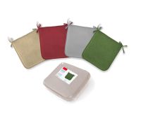 Gemitex Panarea cuscini per le sedie 39 x 39cm colori assortiti bordeaux - ecru - verde - grigio