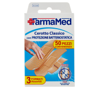 FarmaMed cerotto classico con protezione batteriostatica assortito 50 pezzi