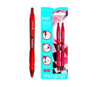 Mitama speed 3 penna scatto ultrascorrevole punta 0,7mm colore rosso 2 pezzi