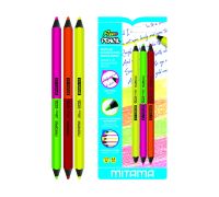 Mitama jumbo fluo pastelli bipunta 5mm colori asortiti 3 pezzi