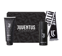 Juventus cofanetto con deodorante spray 150ml + gel doccia 200ml + sciarpa da stadio ufficiale