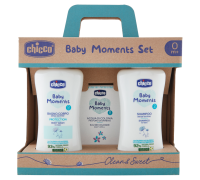 Chicco Baby Moments 0m+ bagno corpo + acqua di colonia + shampoo