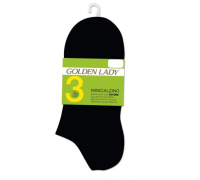 Golden Lady mini calzino colore nero taglia unica 3 paia