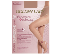 Golden Lady Benessere & Bellezza collant 70 denari compressione media 15-17mmhg colore playa taglia 2-s 1 paio