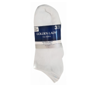 Golden Lady minicalzino uomo colore bianco taglia unica 3 paia