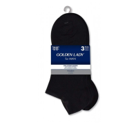 Golden Lady minicalzino uomo colore nero taglia unica 3 paia