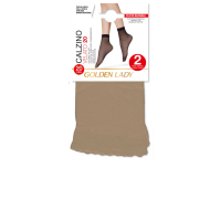 Golden Lady calzino velato 20 denari colore nero taglia unica 2 paia