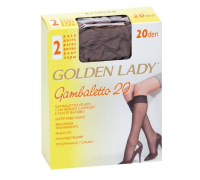 Golden Lady gambaletto velato 20 denari colore castoro taglia unica 2 paia