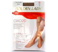 Golden Lady Ciao 20 gambaletto elasticizzato 20 denari con bordo comfort colore melon taglia unica 2 paia