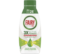 Fairy Platinum Gel 3x Active Powers detersivo lavastoviglie pulizia profonda profumo limone 28 lavaggi 504ml