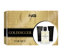 NG Golddigger cofanetto uomo con eau de toilette 100ml + gel doccia 50ml + dopobarba 50ml