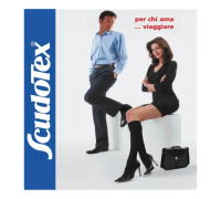 Scudotex gambaletto gran viaggio 17-17 mmhg unisex punta chiusa colore nero taglia 4