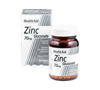 Health Aid Zinc Gluconate 70mg integratore antiossidante a base di zinco 90 tavolette