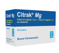 Citrak Mg integratore di magnesio e potassio per il benessere muscolare 20 bustine 