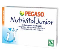 Pegaso Nutrivital Junior integratore di vitamine e concentrati di frutta e verdura 30 compresse masticabili