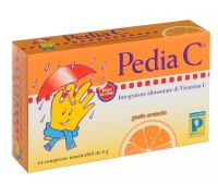 Pedia C integratore di vitamina C gusto arancia 24 compresse masticabili 