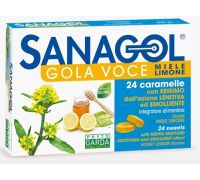 SANAGOL GOLA VOCE MIELE LIMONE 24 CARAMELLE