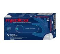 Medica guanti in lattice naturale con polvere misura l 8-9 100 pezzi