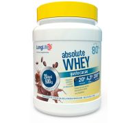 Longlife absolute whey gusto cacao integratore per mantenimento e crescita del tono muscolare e salute delle ossa 20 dosi