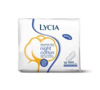 Lycia Night Cotton assorbenti in cotone per la notte 10 pezzi