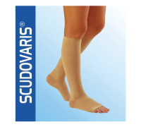 Scudovaris gambaletto elastico k1 punta aperta 18-21 mmhg unisex colore nature taglia 2