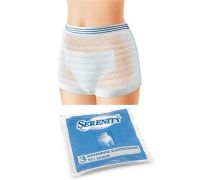 Serenity mutandina elastica a rete riutilizzabile contenitiva del pannolone misura xs 3 pezzi