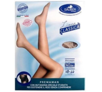 Sauber linea classica 18-22 mmhg collant premaman microrete 140 denari colore nero taglia 4