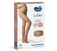 Sauber Linea Classica 18-22 mmhg collant premaman microrete 140 denari colore neutro beige taglia 2