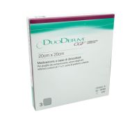 Duoderm CGF medicazione sterile idrocolloidale senza bordo adesivo 20 x 20cm 3 pezzi