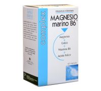 Magnesio marino B6 integratore per la normale funzione psicologica e muscolare 40 capsule