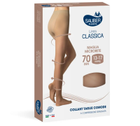 Sauber linea classica 13-17 mmhg collant microrete taglie comode 70 denari colore neutro beige taglia 4