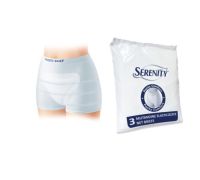 Serenity Panty Comfort mutandine elasticizzate per supportare i pannoloni rettangolari taglia s 3 pezzi