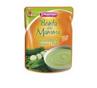 Plasmon Pouches vellutata di zucchina e piselli senza zuccheri aggiunti 180 grammi