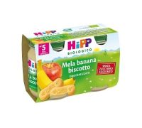 Hipp biologico omogenizzato mela/banana/biscotto 2x125 grammi