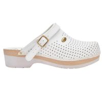 Scholl Clog Supercomfort zoccoli sanitari professionali con cinturino colore bianco misura 39