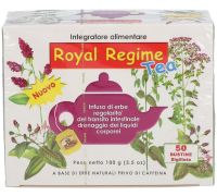 Royal Regime Tea infuso di erbe per la regolarità del transito intestinale e drenaggio dei liquidi corporei 50 bustine