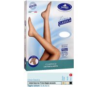 Sauber Linea Classica 13-17 mmhg collant open toe microrete 70 denari colore medio taglia 2