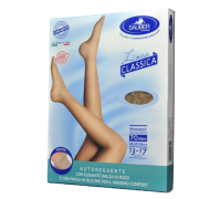 Sauber linea classica 13-17 mmhg autoreggente microrete 70 denari colore neutro beige taglia 3