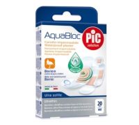 Pic AquaBloc cerotto impermeabile ultrasottile 20 pezzi assortiti