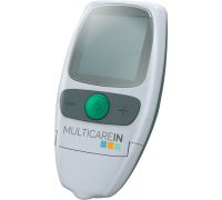 Multicare-in dispositivo per l'autocontrollo di colesterolo trigliceridi e glucosio con 5 striscete reattive + 5 lancette pungidito