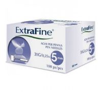 Extrafine ago per penna da insulina G31 5mm 100 pezzi