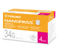 Nanopass aghi per iniettori di insulina a penna 4mm 34G 100 pezzi