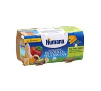 Humana mela banana omogeneizzato biologico 2 x 100 grammi